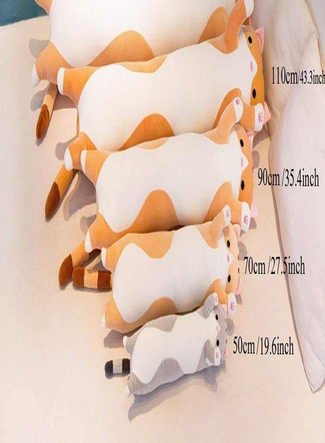 123Arts Cartoon Cat Soft Plush Long Throw Pillow Animal Neck Pillow Plush Toy,35" - Image 2